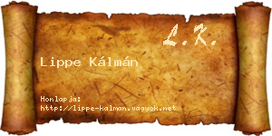 Lippe Kálmán névjegykártya