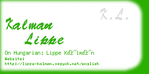 kalman lippe business card